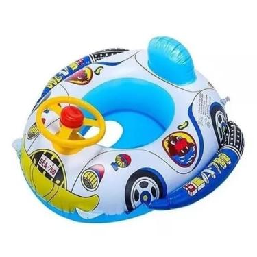 Imagem de Boia Infantil Bebe Bote Carro Inflavel C/Volante E Buzina