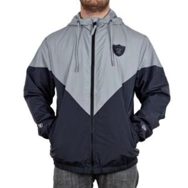Imagem de Jaqueta New Era Corta Vento Classic XXX Lasrai Gra Cinza e Preto - Masculina-Masculino