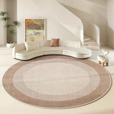 Imagem de Tapete redondo grande para sala de estar, estilo antiderrapante, mesa de centro, tapete para quarto, cadeira giratória, F, 300X300cm