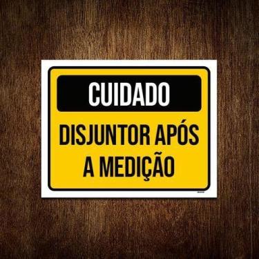 Imagem de Kit 5 Placas Cuidado Disjuntos Após Medição - Sinalico.Com