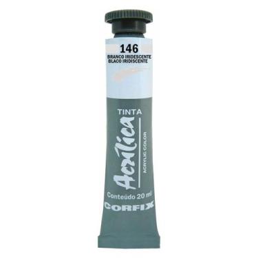 Imagem de Tinta Acrílica Corfix 20ml Metálica - 81020, 146 - BRANCO IRISDESCENTE