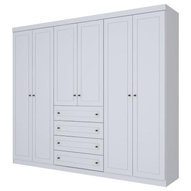Imagem de Guarda Roupa Casal 6 Portas Americano Branco - Henn