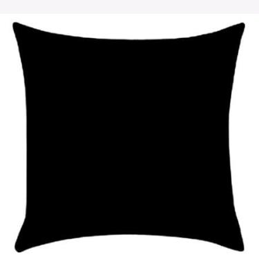 Imagem de Almofada Grande Encosto Apoio Cama Sofá Poltrona Almofadão Enchimento Silicone Antialérgico Preto 80x80