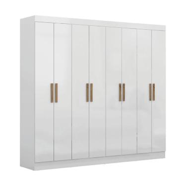 Imagem de Guarda Roupas Casal 8 Portas 4 Gavetas Prime Maxel Branco