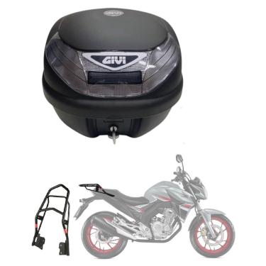 Imagem de Kit Baú Givi E30Nt + Suporte Givi Sr1147 Cb250 Twister 2016-20