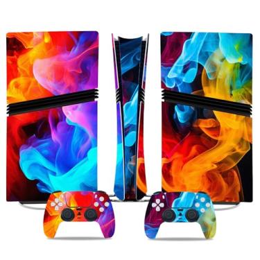 Imagem de Skin Wrap para PS5 Pro Digital Edition, decalque de vinil, capa protetora para console e controle (cores mistas)