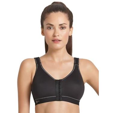 Imagem de Anita Sutiã esportivo plus size com fecho frontal, Preto, 36D