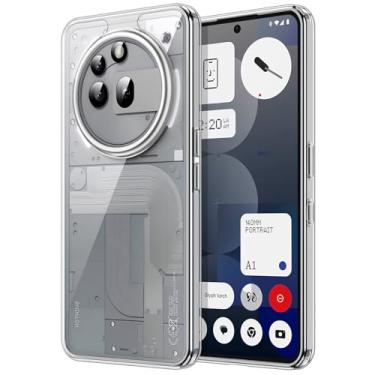 Imagem de JETech Capa para Nothing Phone 3a Pro, Case à Prova de Choque, Parte Traseira Rígida Antirriscos, Ajuste Fino Protetor, Não Amarela, TPU Transparente Durável para Proteção Contra Quedas (Claro)