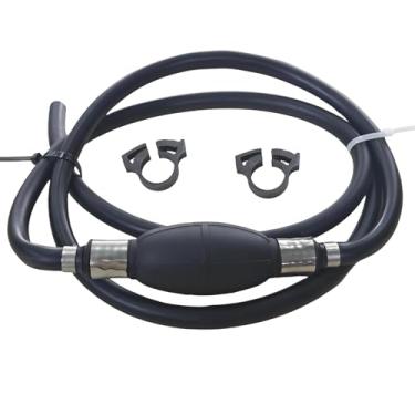 Imagem de HeuroFosh Linha de combustível marítimo de 9,5 cm com lâmpada primária compatível com Yamaha Motors de popa tratores, caravanas, barcos, mangueira de combustível de 10 mm