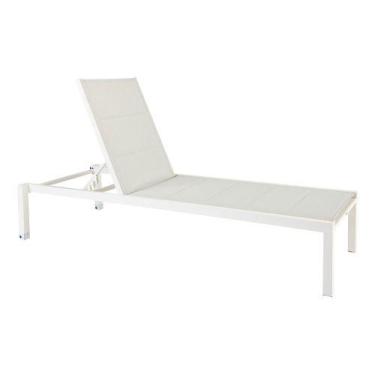 Imagem de Espreguicadeira Aluminio 4 Posicoes Ate 160kg - Branca - Naterial