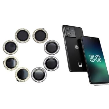 Imagem de Combo (02 PCS) Película Câmera Strass Diamonte Para Motorola Moto Edge 40 Neo (PRATA)