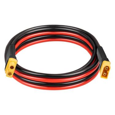 Imagem de Cabo de extensão XT60 10AWG 1,5 m 2 3 5 10 15 20 25 30 35 40 50 75 100FT XT60 conector fêmea para macho para estação de energia portátil painel solar RC bateria