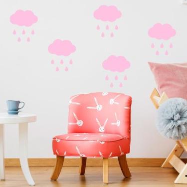 Imagem de Adesivo de Parede Cloud Rain Pink - Inove Papéis de Parede