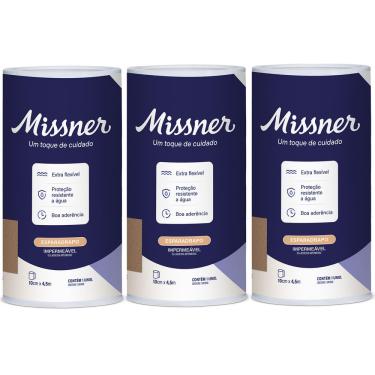 Imagem de 3 Unid Esparadrapo Impermeável Bege 10cm X 4,5m - Missner