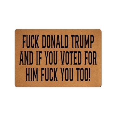 Imagem de VUZUCOSH Tapetes engraçados de boas-vindas, tapete de porta, capacho engraçado, tapetes de cozinha, tapetes de banheiro, tapete de porta de borracha antiderrapante 60 cm x 40 cm (antitrunfo)