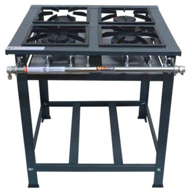 Imagem de Fogão Industrial P7 4 Bocas Baixa Pressão 2QS 2QD MetalFour