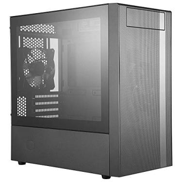 Imagem de Cooler Master MasterBox NR400 Micro-ATX Torre com ventilação de malha frontal, design mínimo, painel lateral de vidro temperado e conector único de fone de ouvido