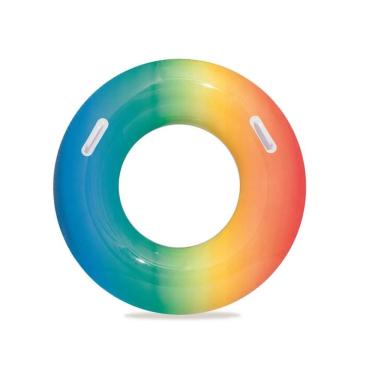 Imagem de Boia Inflável Arco íris Azul e Laranja