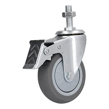 Imagem de Rodas de Rodízio de PVC Duráveis ​​com Forte Capacidade de Rolamento para Prateleiras de Equipamentos de Máquinas (Existem freios)
