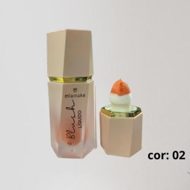 Imagem de Blush Líquido  Mia Make  Coleção Luz & Sombra, Cor 2 Coral