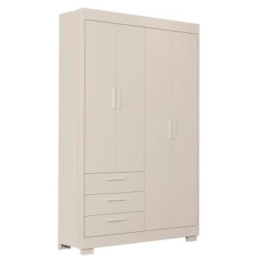 Imagem de Guarda Roupa Infantil Zaki 4 Portas E 3 Gavetas Areia Fosco - Reller Móveis Areia Fosco