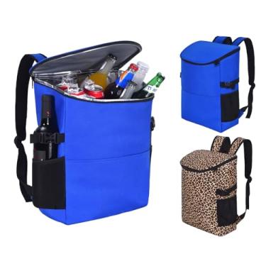 Imagem de Mochila térmica à prova de vazamento – Bolsa térmica leve e dobrável para homens e mulheres, estilo mochila Yeti, perfeita para acampamento, caminhada, piquenique, praia, viagem. (azul precioso)
