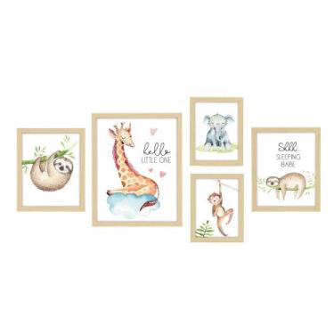 Imagem de Arte e decoração de parede de Hannah Funny Woodland Baby Nursery, paco