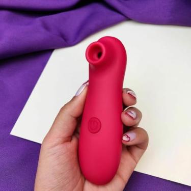 Imagem de Estimulador Clitóris e Mamilos, 10 Modos de Pulsação, 12 cm, Silicone Macio, Vinho