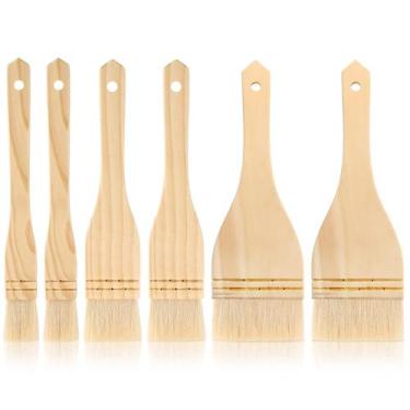 Imagem de Conjunto de pincéis de pescada Patelai Flat Hake Brushes 6 peças