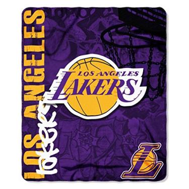 Imagem de The Northwest Company Cobertor de lã "Hard Knocks" dos Los Angeles Lakers da NBA, 127 cm x 152 cm, roxo