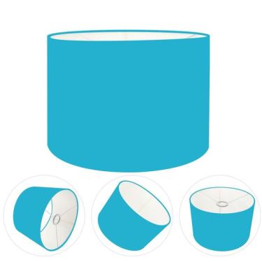 Imagem de Cúpula Abajur Cilíndrica Cp-7017 Ø40x21cm Azul Turquesa