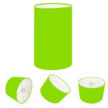 Imagem de Cúpula Abajur Cilíndrica Cp-8002 Ø13x30cm Verde Limão