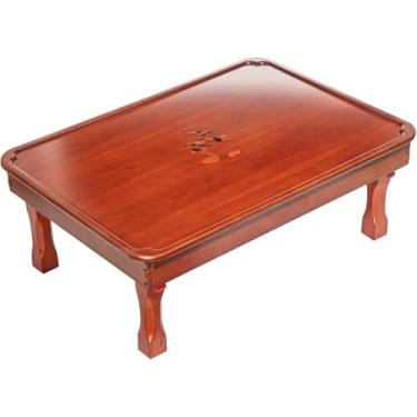 Imagem de Mesa De Jantar Dobrável Mesa De Sala Japonesa Mesa Baixa Doméstica Sala De Estar Mesa Quadrada, Brown, 70x90x32cm