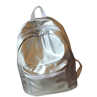 Imagem de Mochila Mochila Escolar Feminina Feminina Mochila De Viagem Mochila De Ombro Mochila De Couro Pu, C