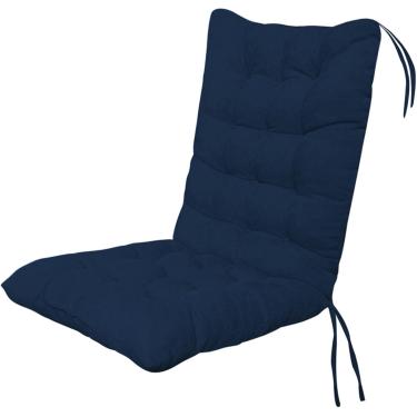 Imagem de Cadeira De Balanço, Cadeiras De Encosto Alto, Assento Traseiro Tuftado Premium, Almofadas De Cadeira De Encosto Alto Ao Ar Livre Com Laços Para Casa Interna, Cadeira De Mesa, Cadei, Blue