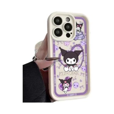 Imagem de Capa de Telefone Kawaii Kuromi - Anime Líquido para iPhone 15/14/13/12