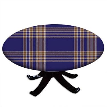 Imagem de Cortinas blecaute xadrez com bolso para varão, estampa xadrez marrom ombré, texturizada, sem costura, para sala de estar ou quarto, L 182 x C 182 cm