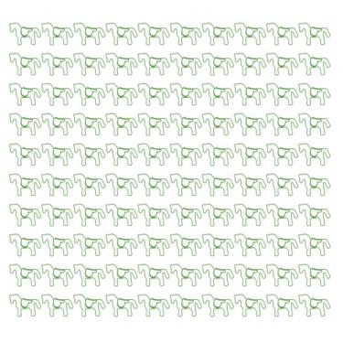Imagem de HEEPDD 100PCS Horse Shaped Paper Clips Bookmark Clips Planner Clips Page Clips Cute Fun Office Supplies para Organizar Documentos Artesanato Com Caixa Transparente (Verde)