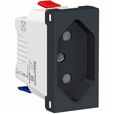 Imagem de Módulo Tomada 2P+T 10A Borne Automático Grafite Orion S70205194, Schneider Electric