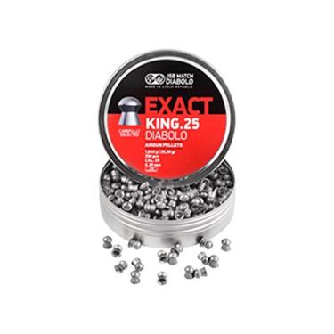 Imagem de JSB Match Diabolo Exact King .25 Cal, 25,39 Grãos, Abobadado, 350Ct