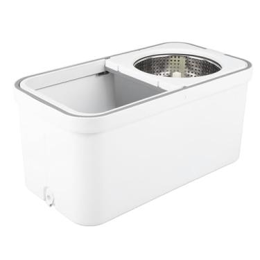 Imagem de YOUTHINK Balde de esfregão giratório com espremedor 360 graus esfregão de chão 125 cm cabo ajustável panos de esfregão de microfibra para piso de madeira laminado ladrilho