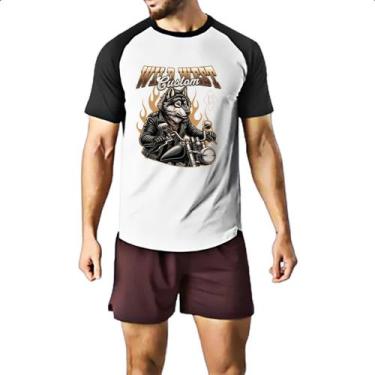 Imagem de Camiseta Raglan Lobo Wild West Custom - Alearts, GG