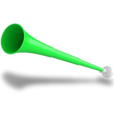 Imagem de Collapsible Stadium Horn 24 Inch Vuvuzela Plastic Cheering Trumpets Blow Horn Loud Sound Soccer Noisemakers for Sporting Events Graduation Games School Party Supplies (Green)