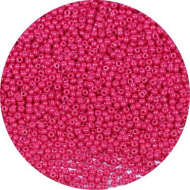 Imagem de Bala&Fillic Contas de semente de cor rosa tamanho 3 mm 4000 peças/100 gramas, 8/0 contas redondas de artesanato de vidro para fazer joias, brincos, pulseiras, colar