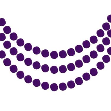 Imagem de PATIKIL 3 peças de guirlanda de pompom, faixa decorativa de 1,8 m com 20 bolas de feltro para decoração de quarto de festa de aniversário, Dia das Bruxas, Ação de Graças, Natal, aniversário, festa de