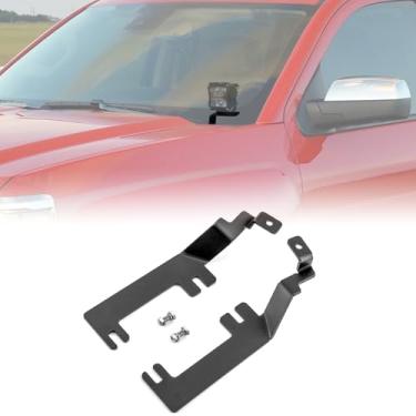 Imagem de WeiSen Hood Hinge Ditch Light Mounting Brackets for 3 Inch Offroad LED Pod Work Light Compatible with Chevy Silverado 2500HD 3500HD 2015-2019, Fit GMC Sierra 2500HD 3500HD 2015-2019