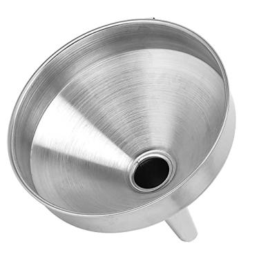 Imagem de Zerodis Aço Inoxidável de Cozinha Com Bico Largo, Vida útil Longa, Lava -louças Seguras, Adequado para a Maioria das Garrafas, 304 Aço Inoxidável, Funil de óleo (13cm)
