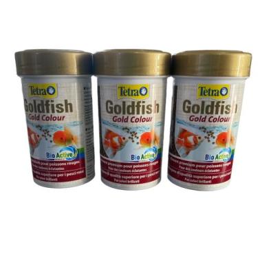 Imagem de Kit 3 Rações Tetra Goldfish Color Bits 30g Kinguios E Carpas