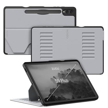 Imagem de ZUGU Capa para Samsung Galaxy Tab S9+ - Capa para tablet S9+ de 12,4 polegadas - Capa protetora fina, design elegante, suporte magnético, capa para hibernar/despertar, capa magnética - capa para