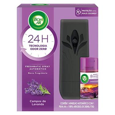 Imagem de Bom Ar Aromatizador de Ambiente Automático Aerossol Freshmatic Campos de Lavanda Aparelho + Refil 250ml